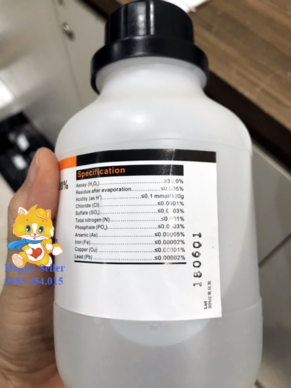 Oxi già sát khuẩn Hydrogen peroxide 30%