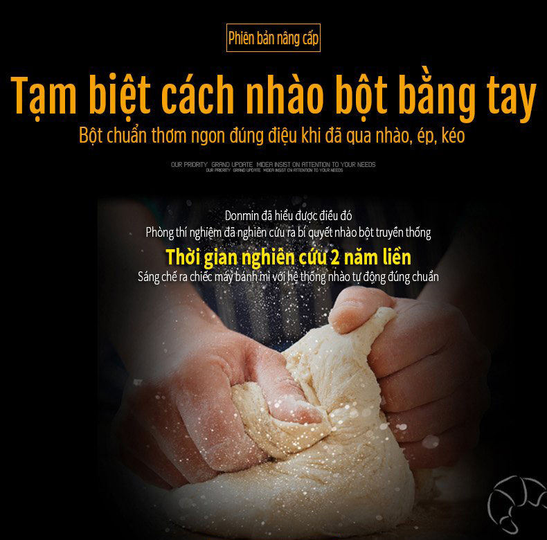 Máy làm bánh mì tự động gia dụng Donlim