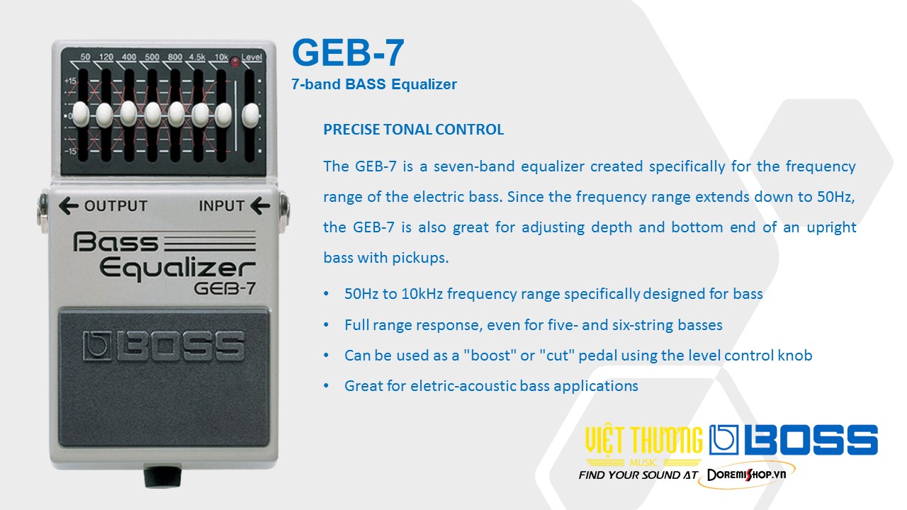 Pedal Equalizer cho đàn bass BOSS GEB-7