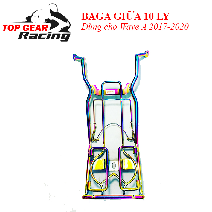 Baga Wave a 2017-2021 Titan, Inox, Đen Dày 10 Ly