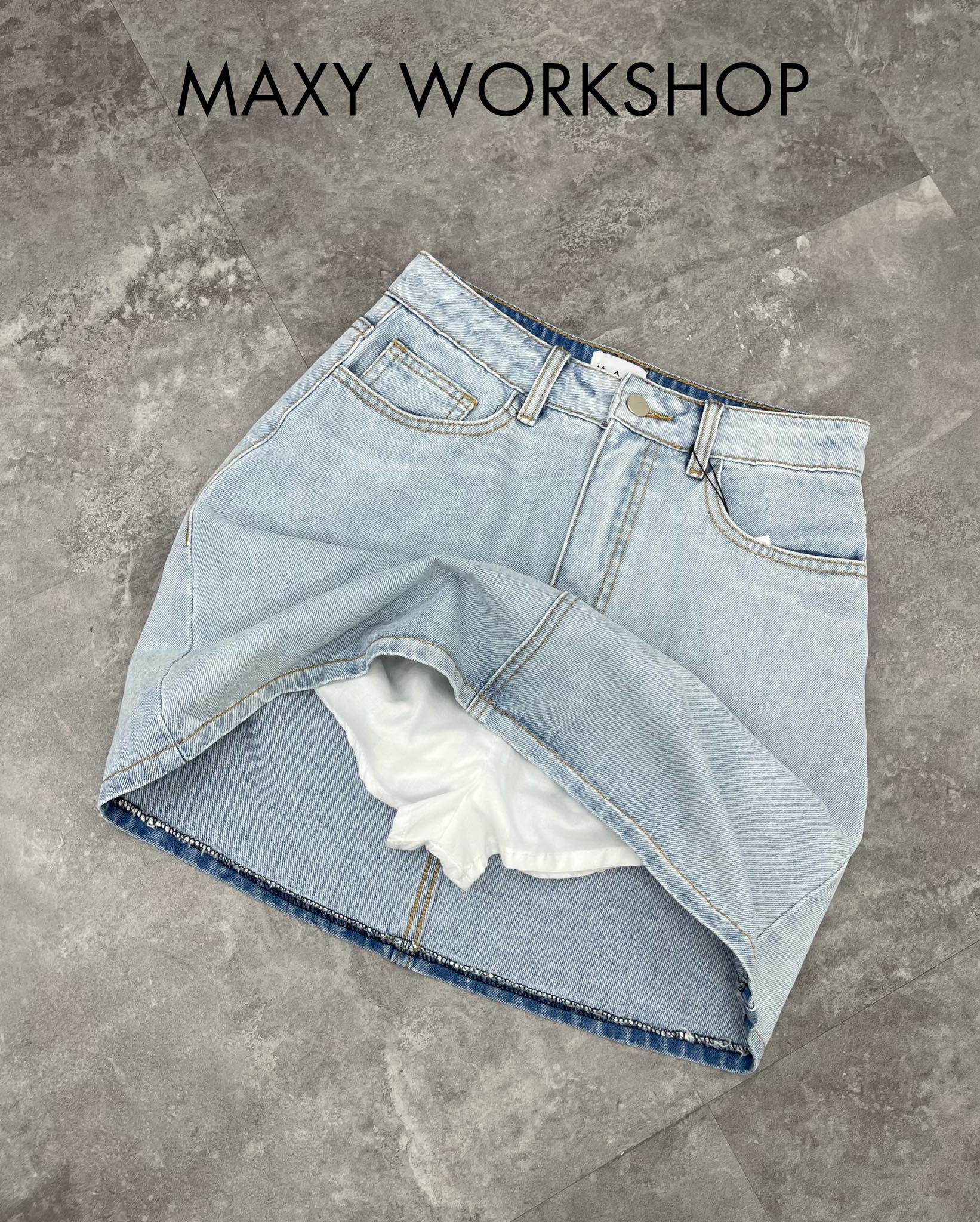 Quần váy nữ cá tính Jeans Skirt Maxy Workshop