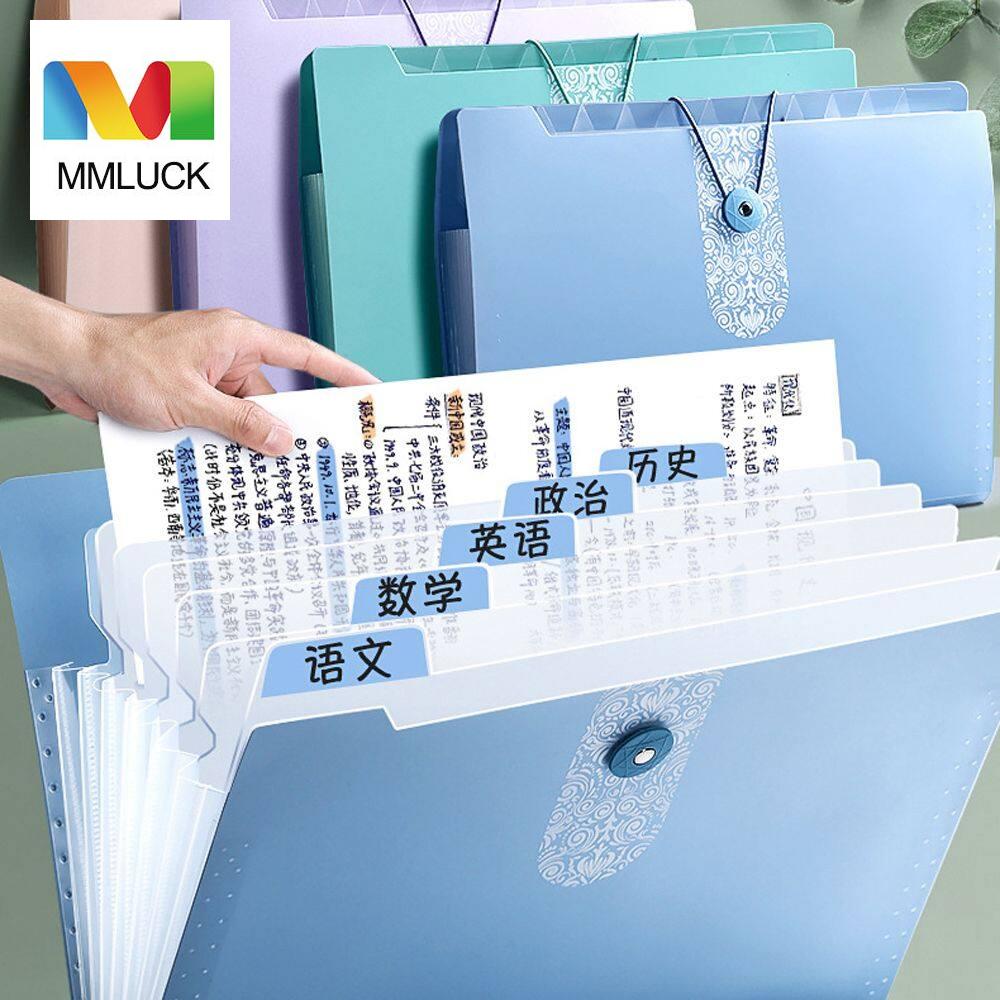 MMLUCK Túi đựng đồ dùng văn phòng 12 ngăn đựng tài liệu A4 sức chứa lớn kèm thẻ nhãn- INTL