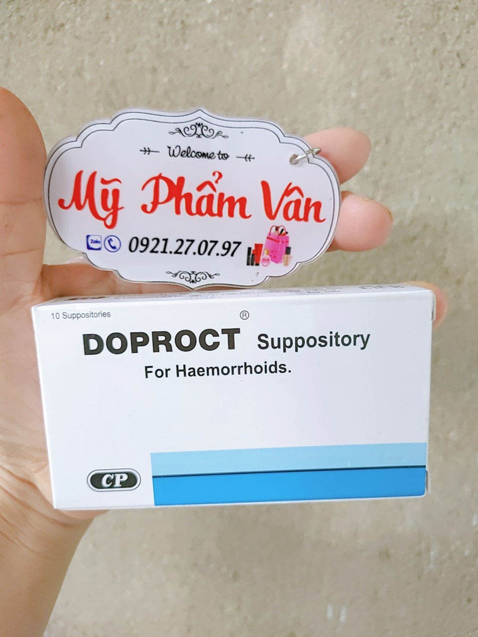 Viên đặt trĩ doproct hộp 10 viên-- thái lan