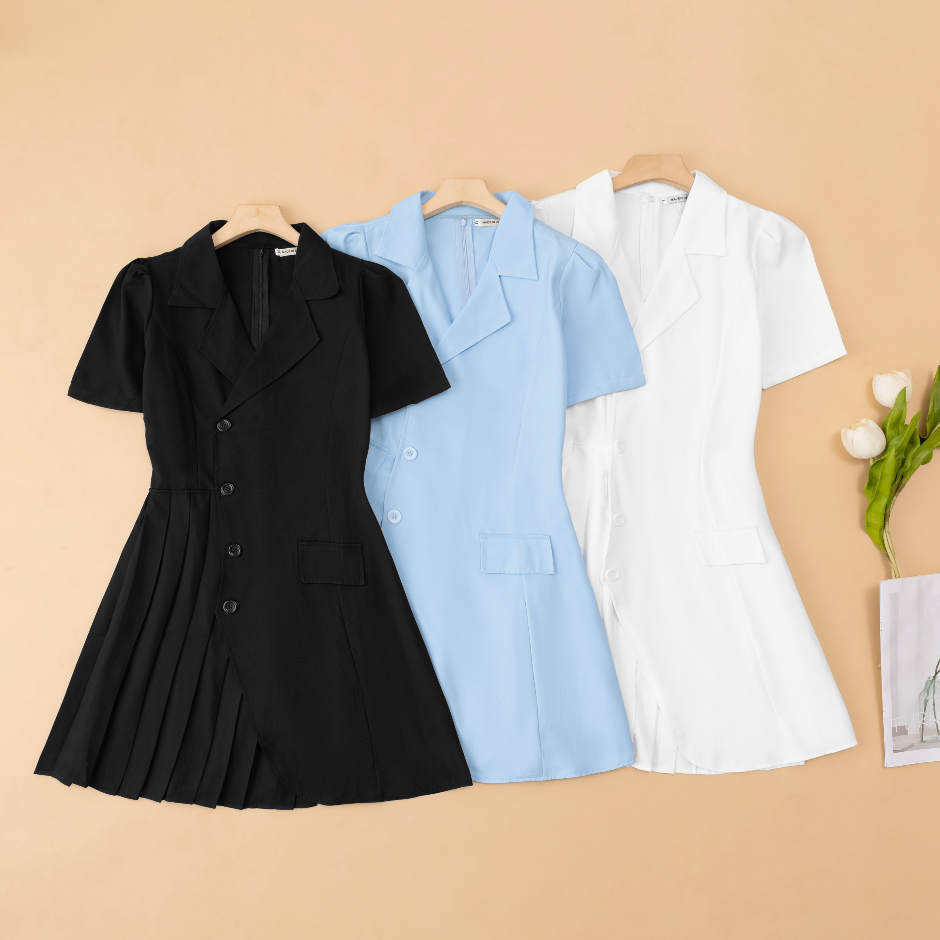 ĐẦM VEST 3 MÀU PHONG CÁCH HÀN QUỐC