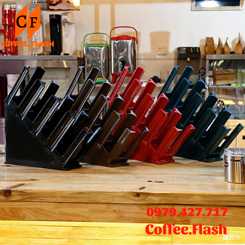 Kệ để ly cafe và ly trà sữa 4 ngăn