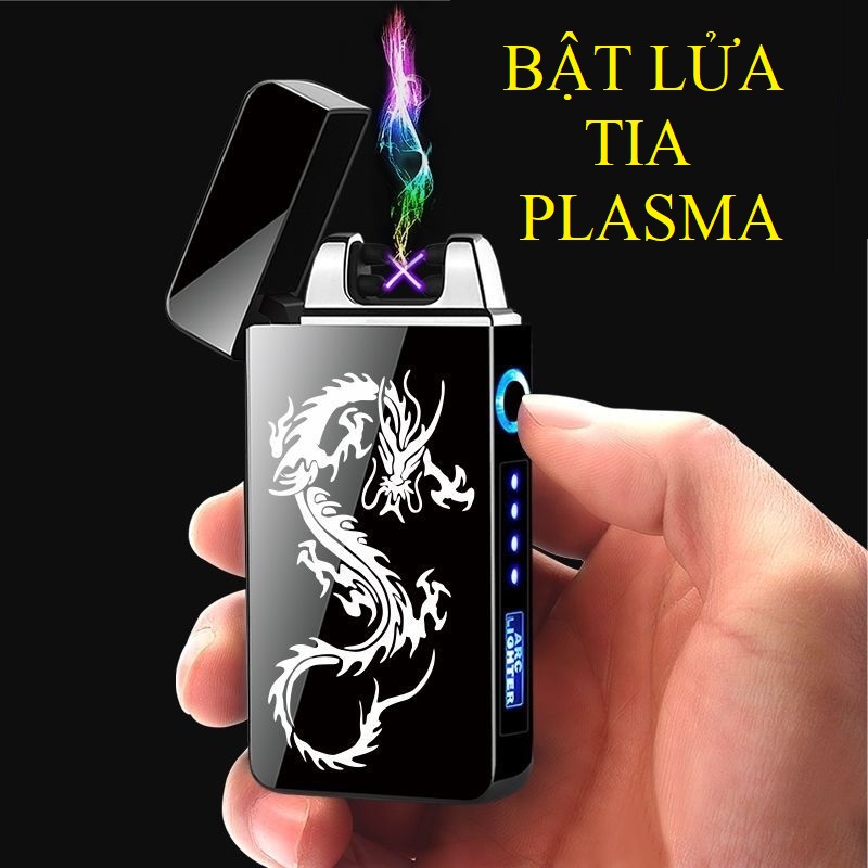 [SẠC ĐIỆN] Bật Lửa USB Sạc Điện Plasma Bật Lửa Điện Thông Minh ARC Lighter Tạo 4 Tia Plasma Công Suất Cao Siêu Bền    Chống Gió Tốt Tặng Kèm Hộp