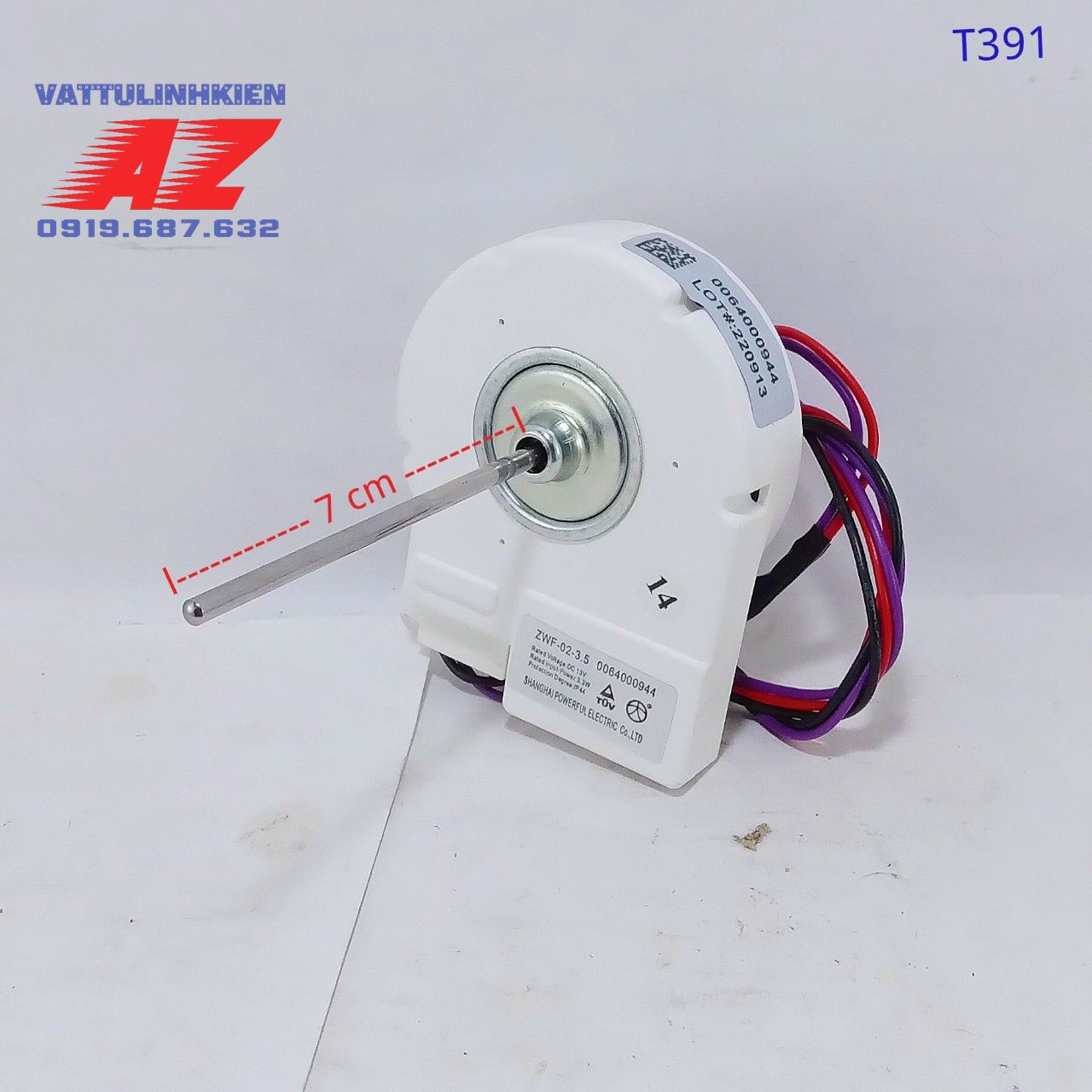 Motor quạt tủ lạnh PANASONIC DC13V-3.3W-3 dây