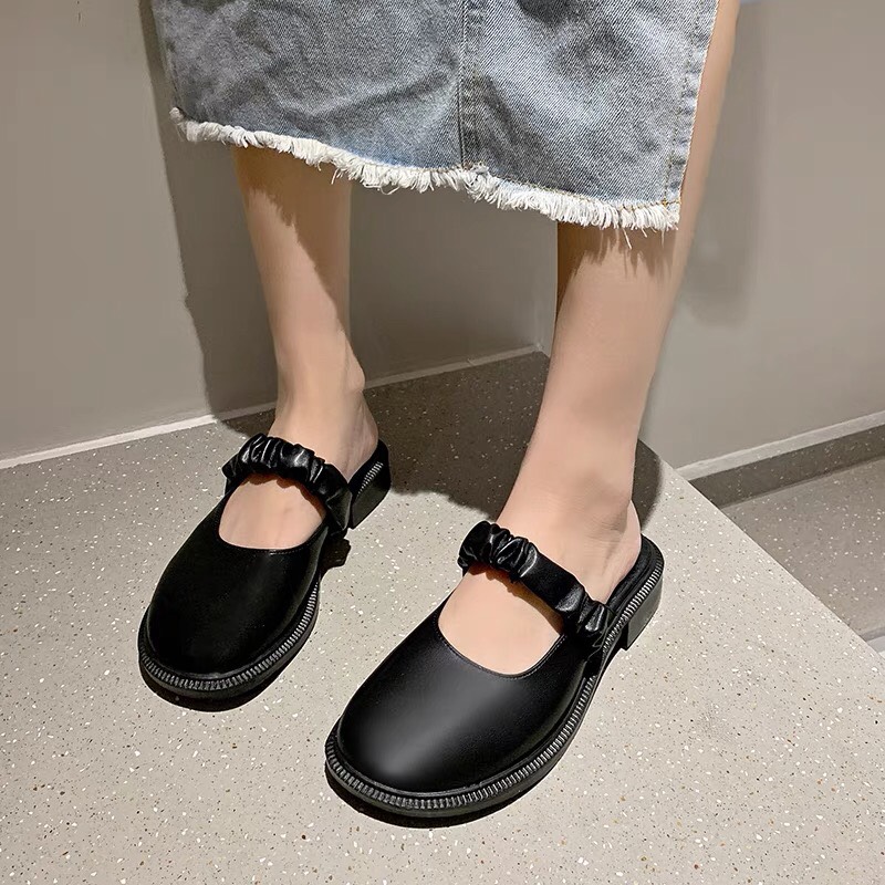 Giày sục đế 2cm da cực mềm dáng nhẹ nhàng nữ tính