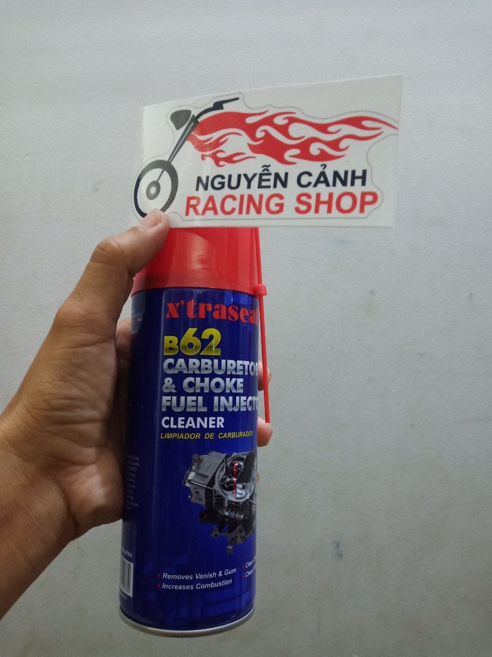 chai B62 rửa bình xăng con xe máy,cực sạch