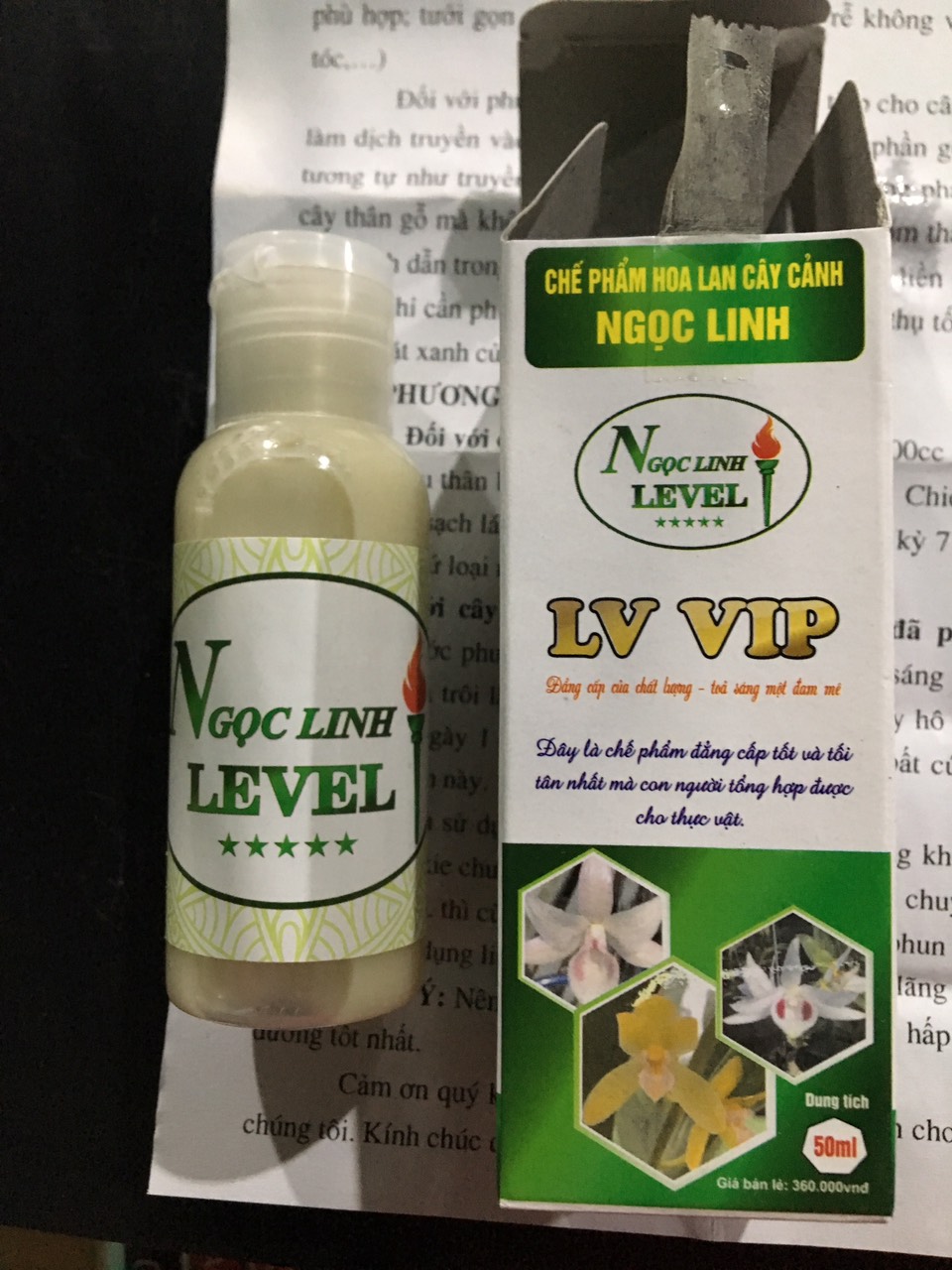 Sản phẩm dinh dưỡng hoa Lan Ngọc Linh Level 50ml