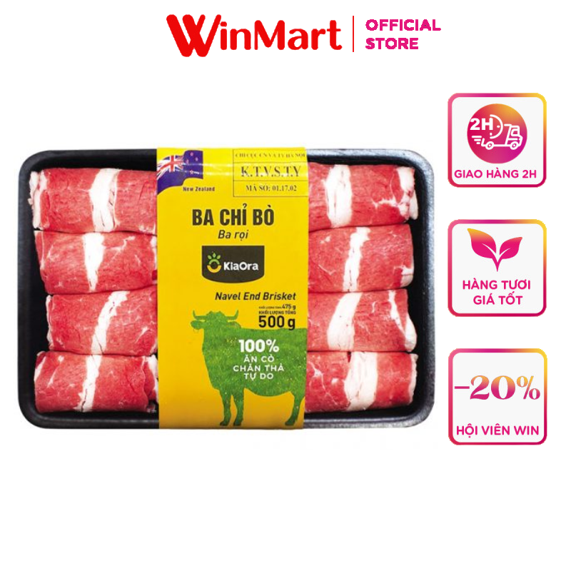 - ba chỉ bò cắt lát new zealand kiaora 475g