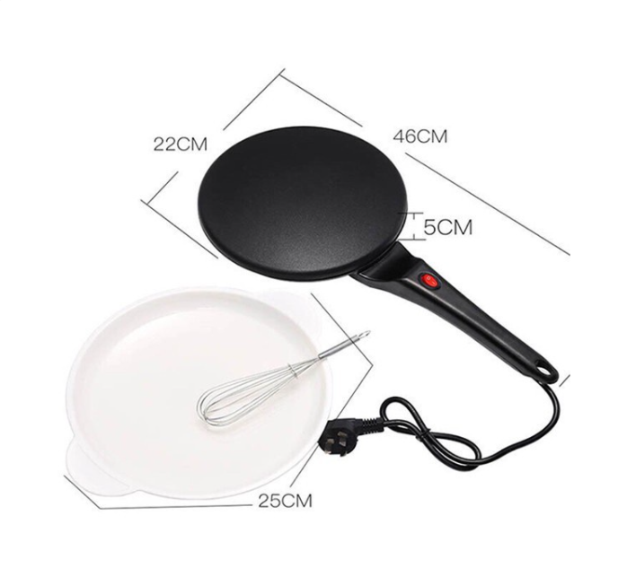Chảo Điện Làm Bánh Pancake,Máy Làm Bánh Pancake,Máy Chuyên Làm Bánh Cuốn,Bánh Tráng, Bánh Crepe,Bánh Pancake Chảo Nướng Bánh Bằng Điện,Tặng Kèm Đĩa Và Đầu Khuấy Bột Thiết Kế Tinh Sảo,Đơn Giản Dễ Dùng