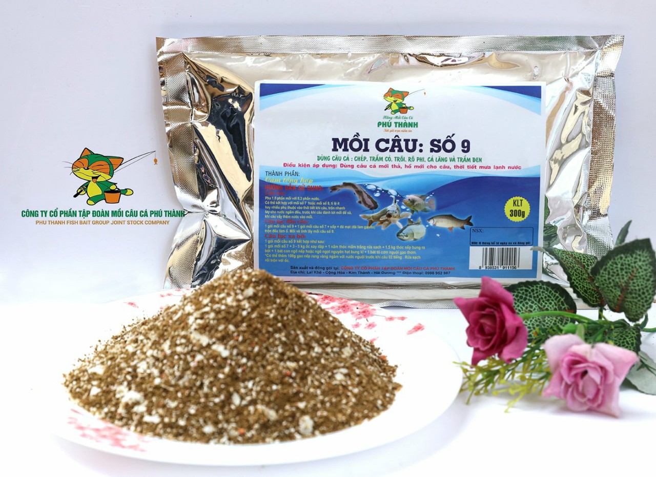 Mồi câu cá số 9, mồi câu cá Phú Thành