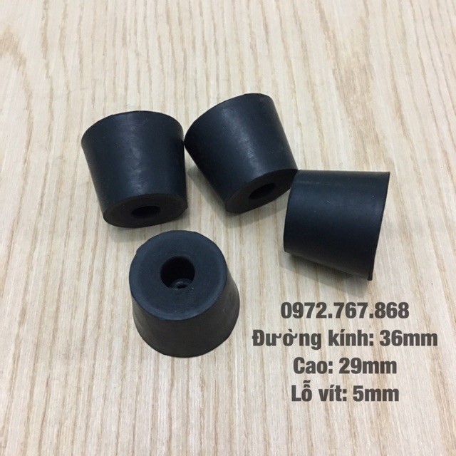 [4 chiếc] Chân cao su phi 36mm, cao 29mm
