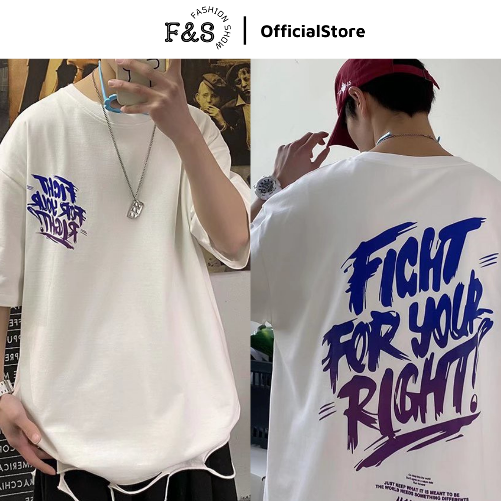 Áo thun tay lỡ unisex SAD BOIZ FIGHT FOR YOUR RIGHT form rộng tay lỡ - Áo phông F&S cho nam nữ, cặp đôi hội nhóm phong cách hàn quốc