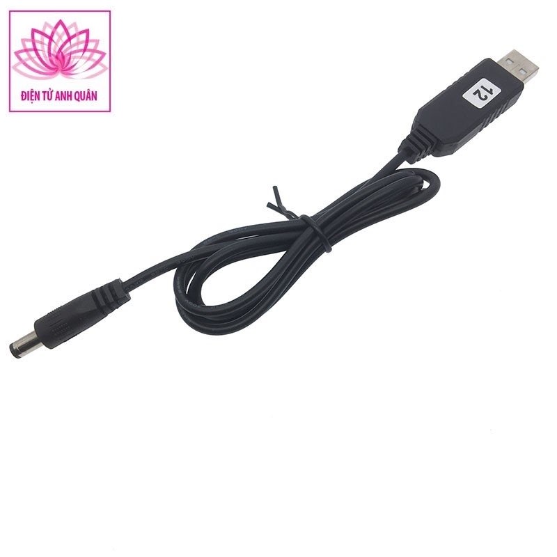 Dây cáp USB chuyển đổi từ DC 5V sang DC 12V.