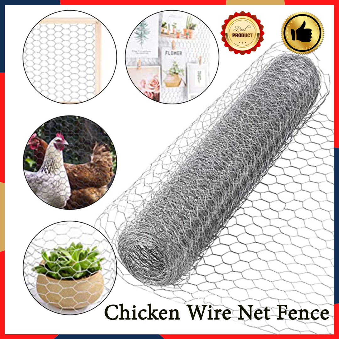Chicken Wire Net Rabbit Animal Fence Netting Galvanized Hexagonal Wire Mesh Fence Wire Netting for Craft Projects