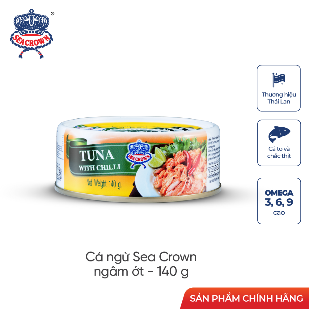 Lốc 4 Lon -  Cá Ngừ Sea Crown Sốt Ớt 140g