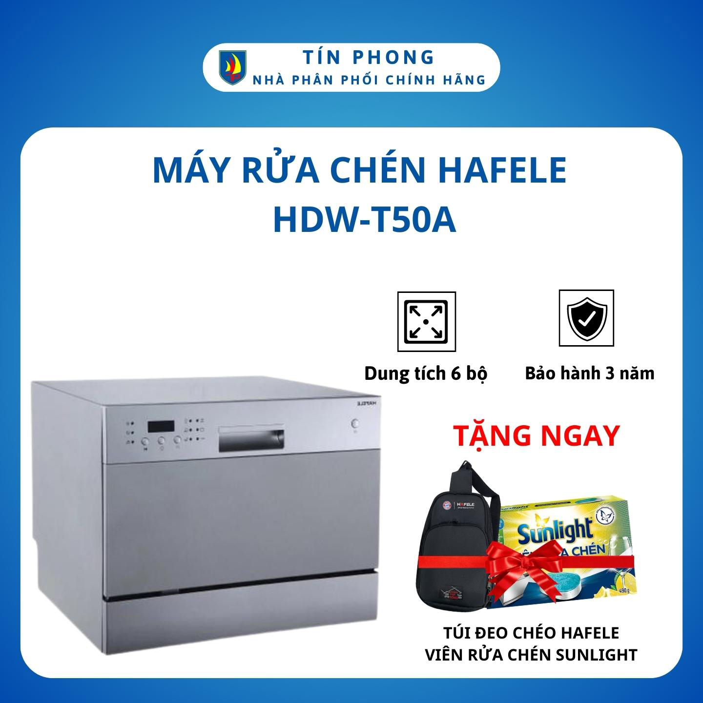 Máy rửa chén để bàn Hafele HDW-T50A/ 538.21.190 (6 bộ)