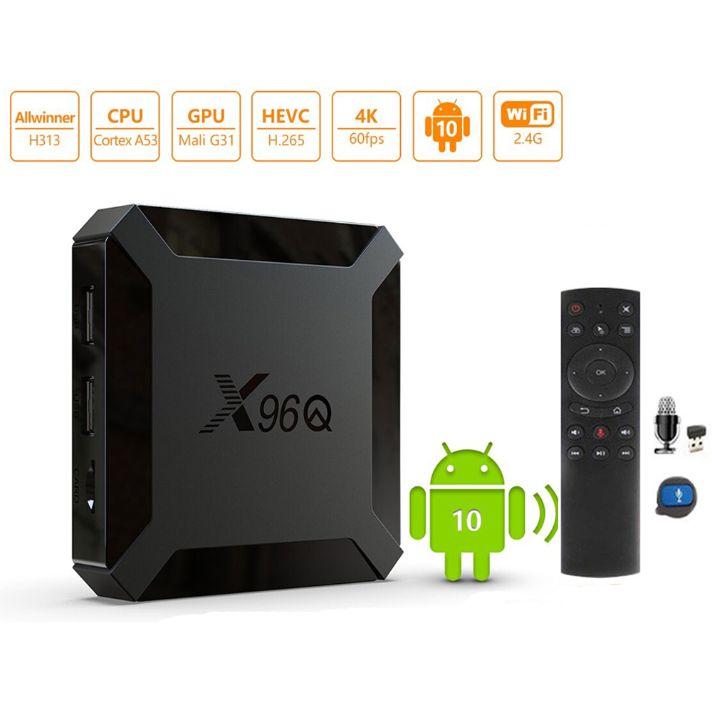 X96 mini Q có bộ điều khiển cử chỉ giọng nói tiếng Việt wifi LAN android 10 cài sẵn truyền hình cáp miễn phí vĩnh viễn