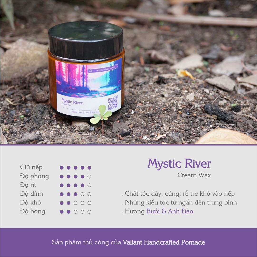 Sáp vuốt tóc Valiant - Mystic River - Cream Wax - 113g