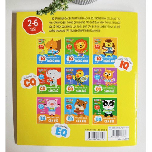 Sticker bóc dán thông minh 2-6 tuổi (phát triển chỉ số thông minh IQ)