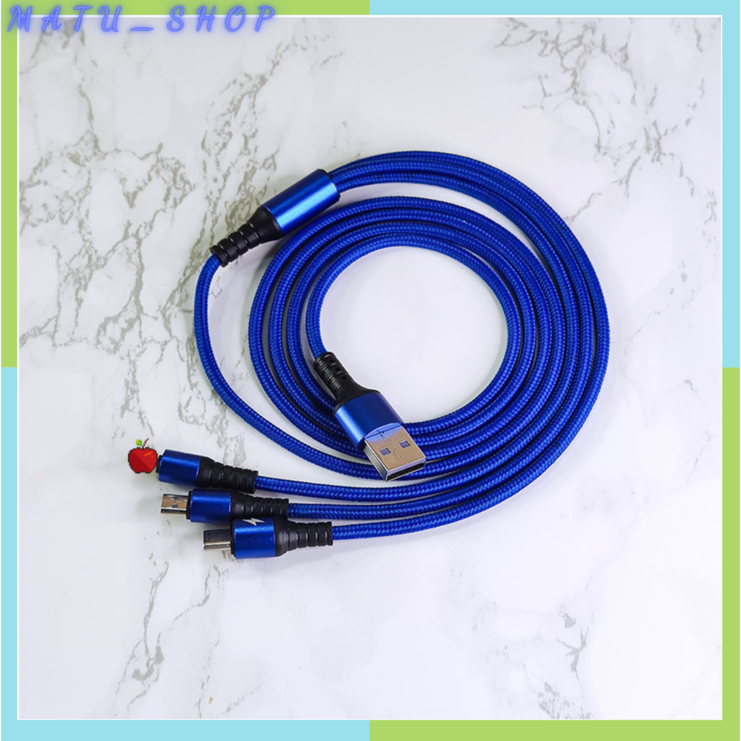 Dây cáp sạc nhanh 3 trong 1,3 đầu cổng usb ra type c micro usb (giá 1 dây)