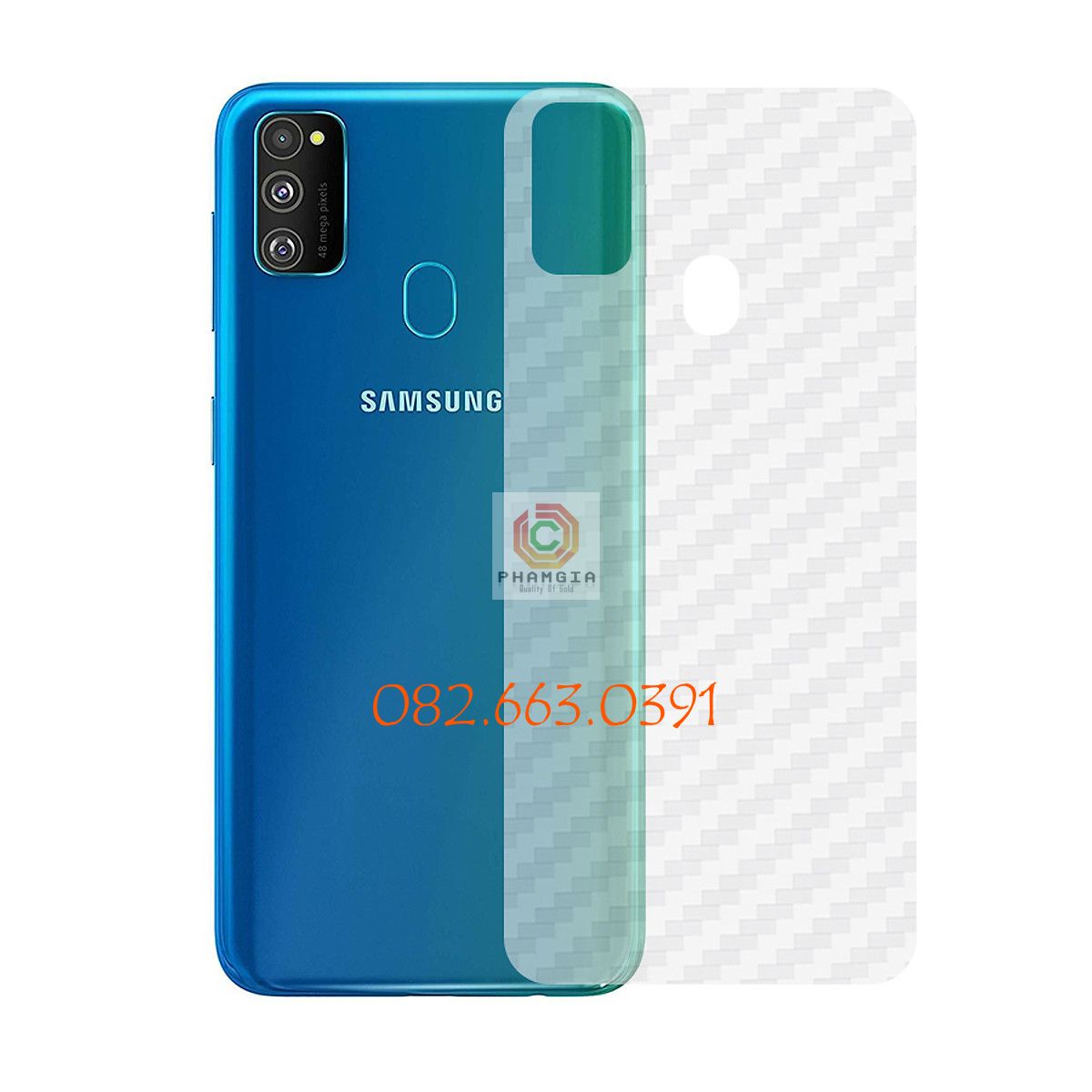 Miếng dán mặt lưng skin carbon Samsung Galaxy M30s