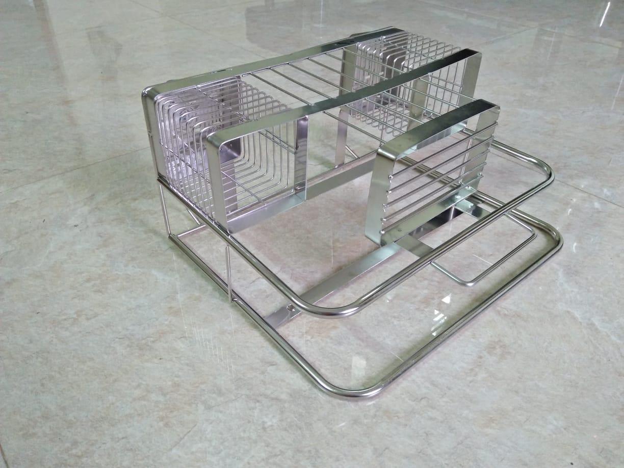 KỆ ĐỂ DAO THỚT KÈM ỐNG ĐŨA INOX LOẠI ĐẸP có thể treo tường hoặc để bàn