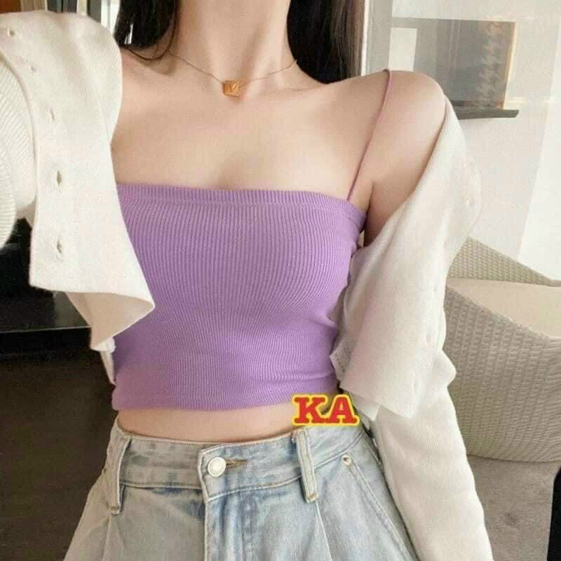 ÁO CROPTOP 2 DÂY BÚN ĐỦ MÀU MỚI VỀ