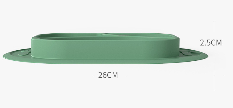Khay ăn dặm silicone 3 ngăn chống đổ cao cấp