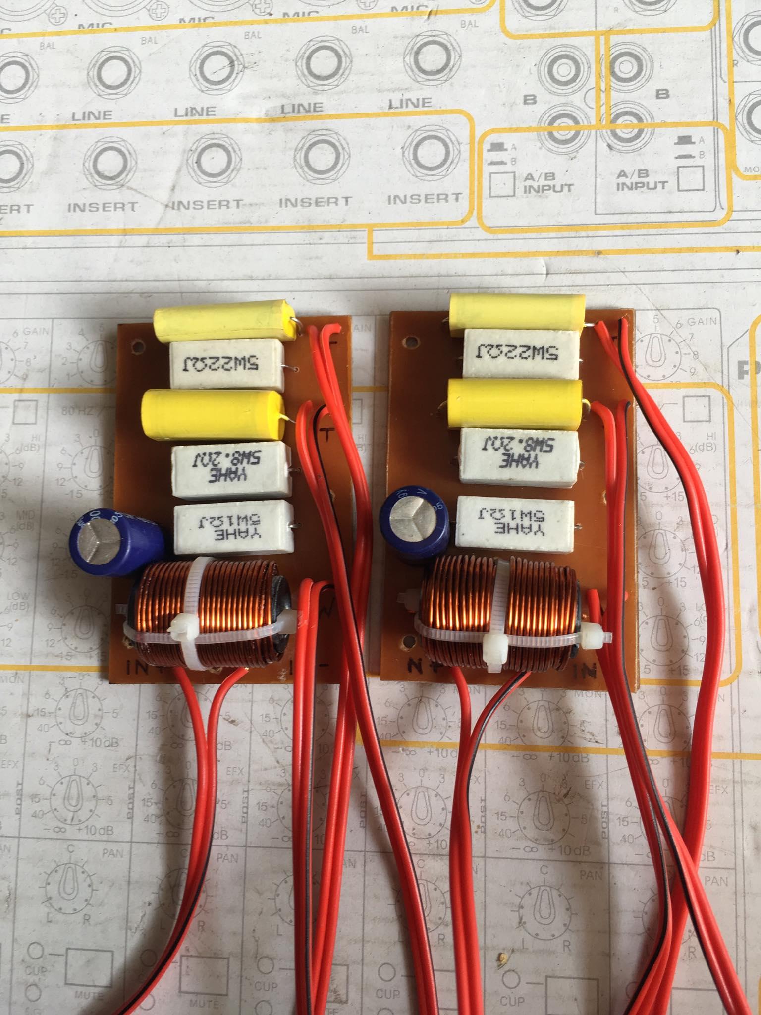 Bộ 2 mạch phân tần 3way(bas+trep+trep) cho loa vừa và nhỏ