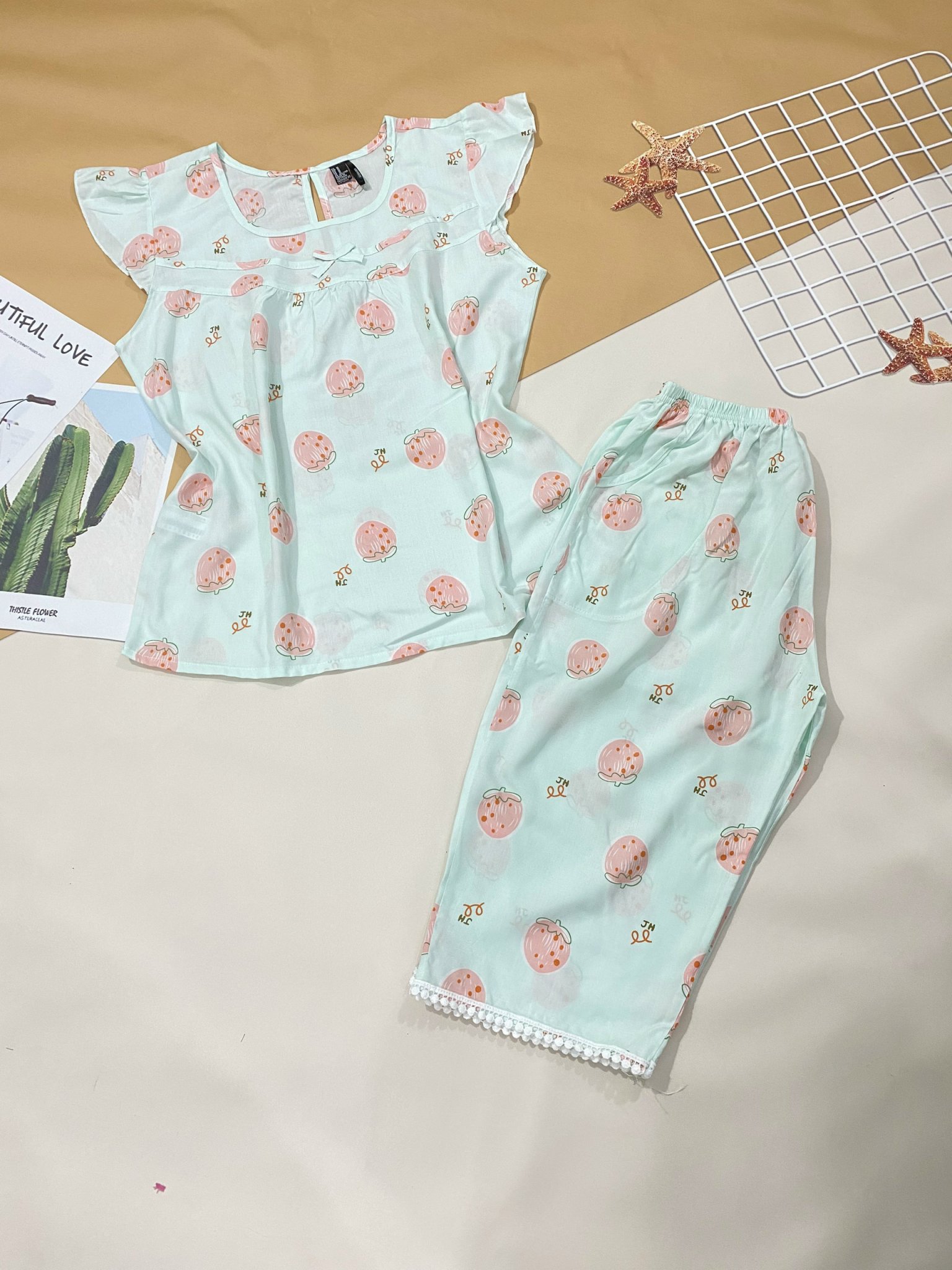 Đồ bộ tole,lanh  cánh tiên,quần lửng,SIZE (45-72KG),11 màu lựa chọn.