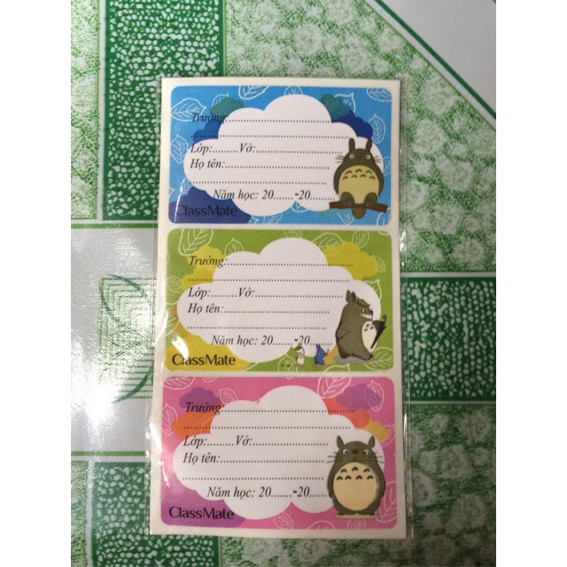 1 Tập Nhãn vở classmate 15 Cái