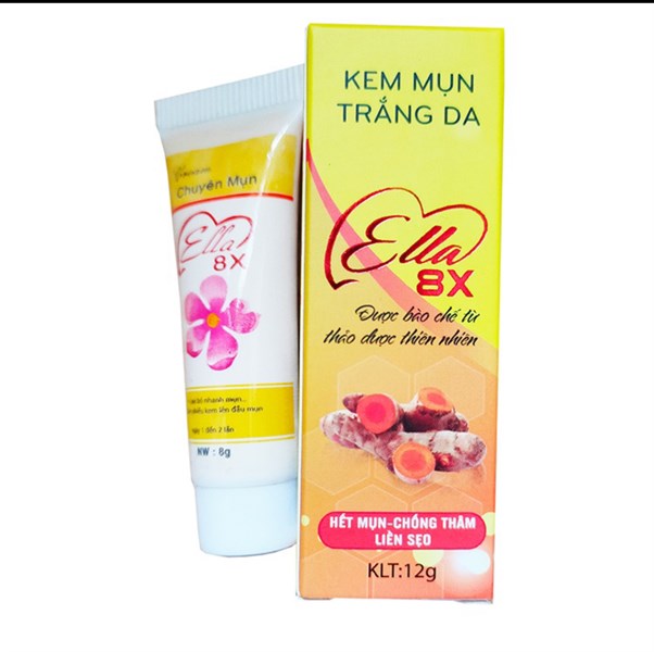 Kem chuyên mụn - Kem mụn trắng da Ella 8x
