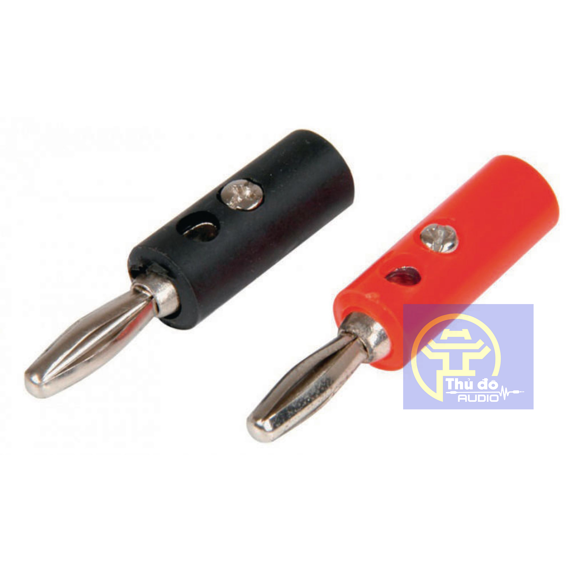 10 Đầu Jack Bắp Chuối 910MR 4mm Đực (5 Đen, 5 Đỏ )