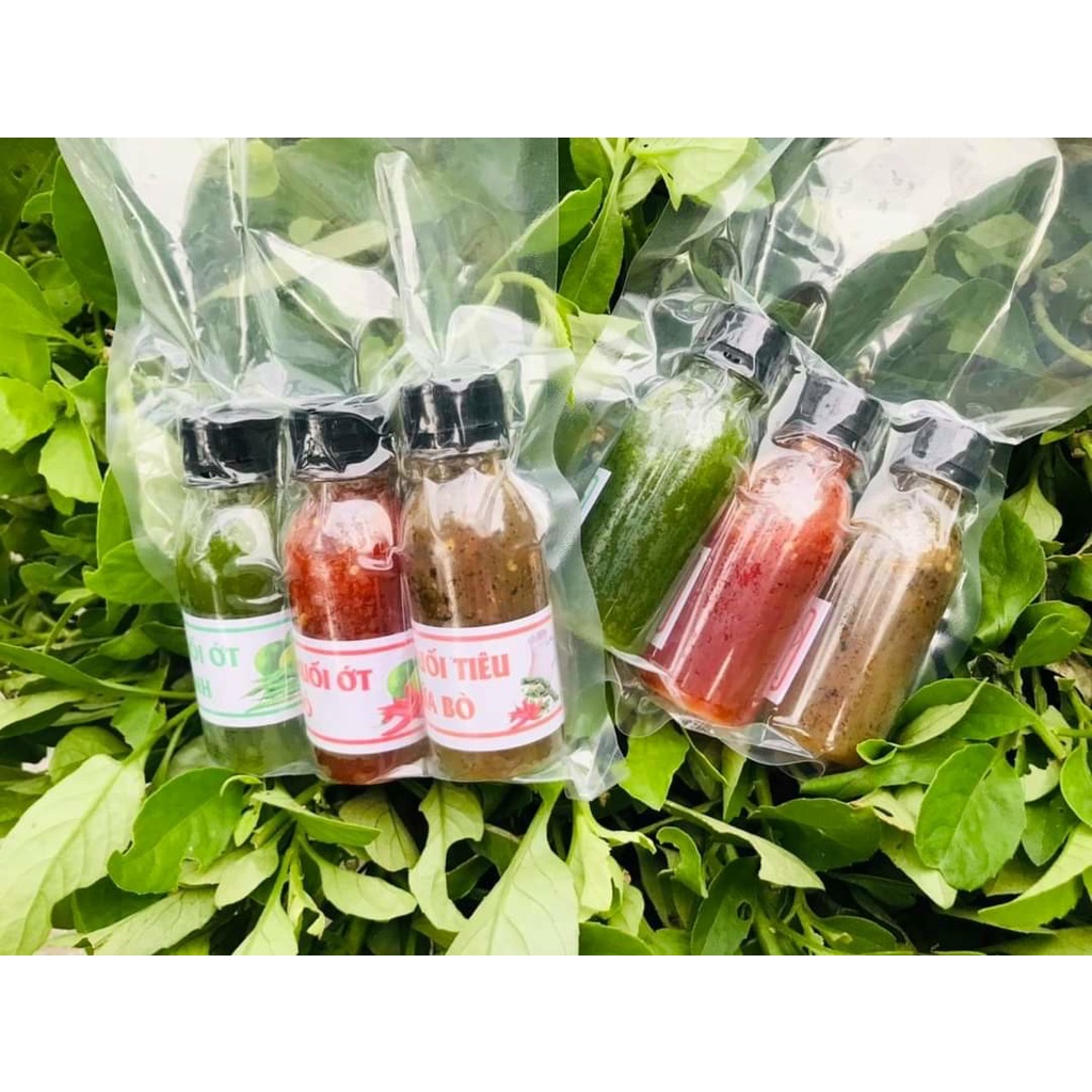Set Nước chấm hải sản 3 chai - mỗi chai 100ml (ớt xanh, ớt đỏ, muỗi tiêu sữa)