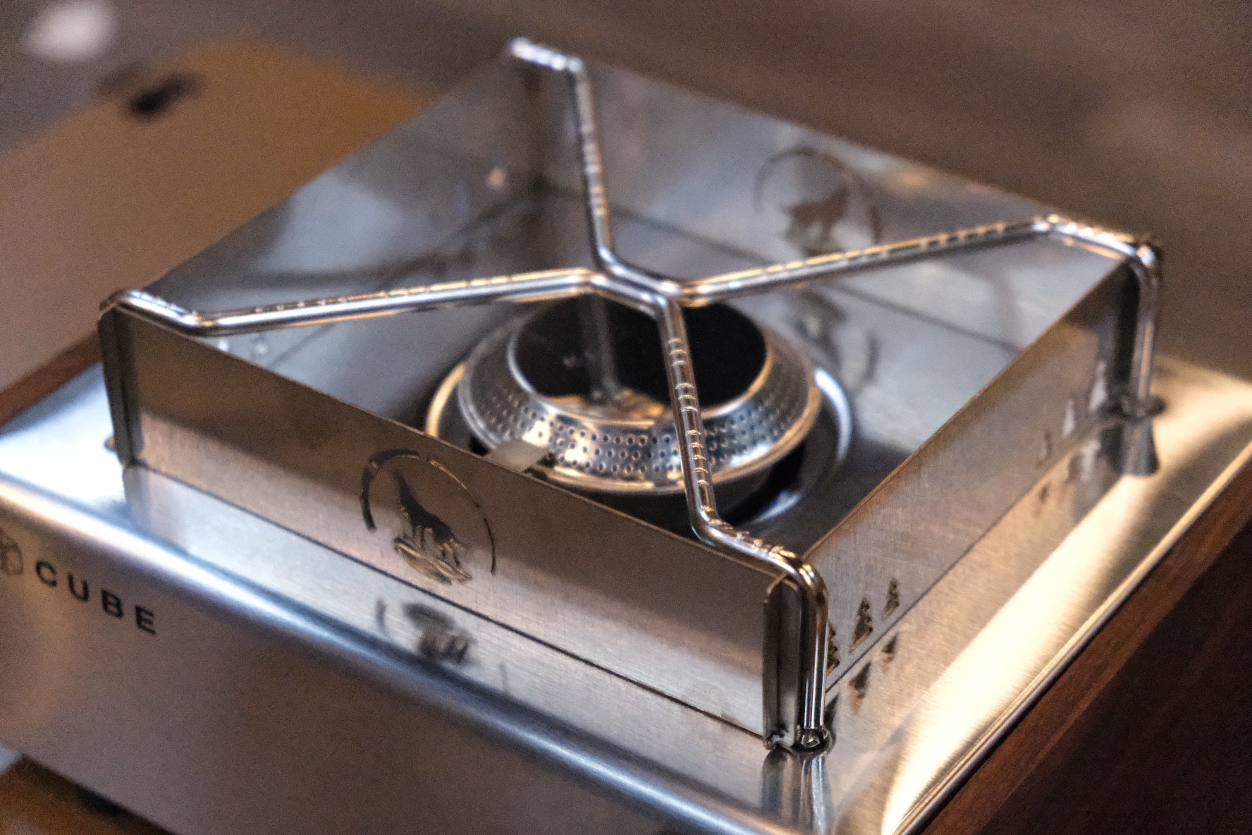 vỏ gỗ ốp bếp Gas cube Kovea