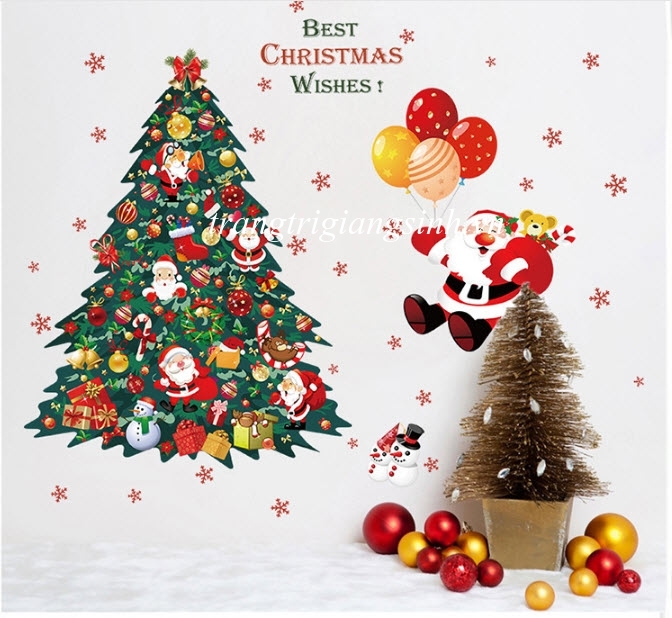 Decal dán tường Cây thông noel BINBIN PK453