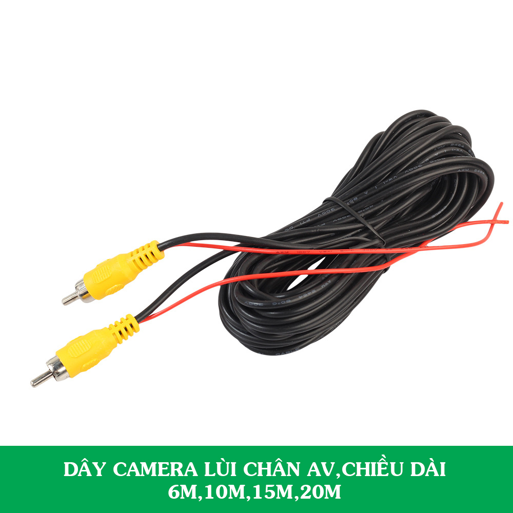 Dây tín hiệu cho camera lùi chân AV khách chọn chiều dài