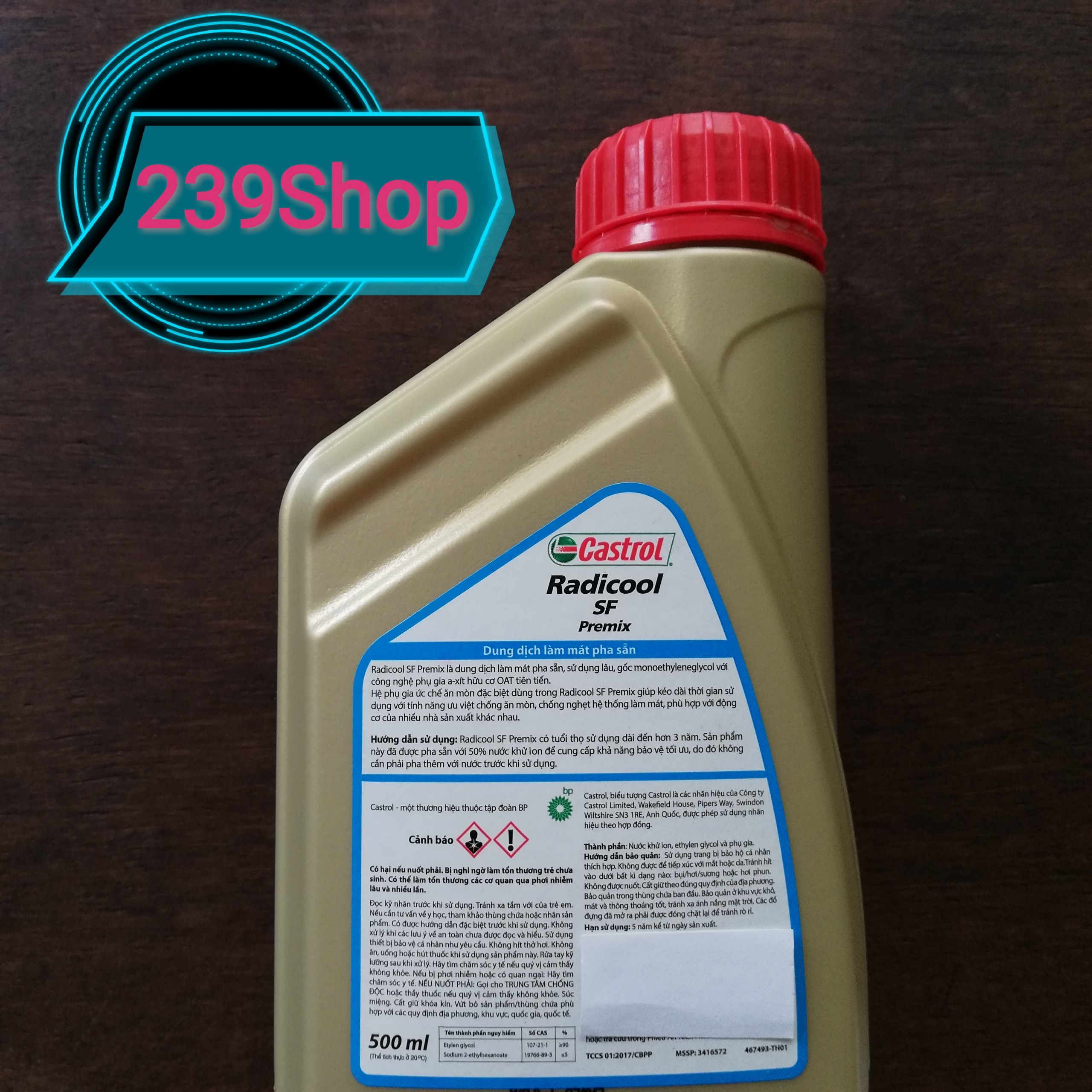 Nước làm mát pha sẵn Castrol Radicool SF Premix 500ml