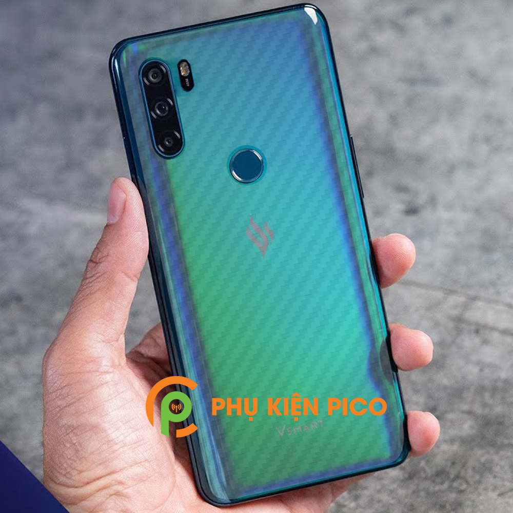 Dán lưng Vsmart Active 3 vân carbon 3D - Dán mặt lưng Vsmart Active 3