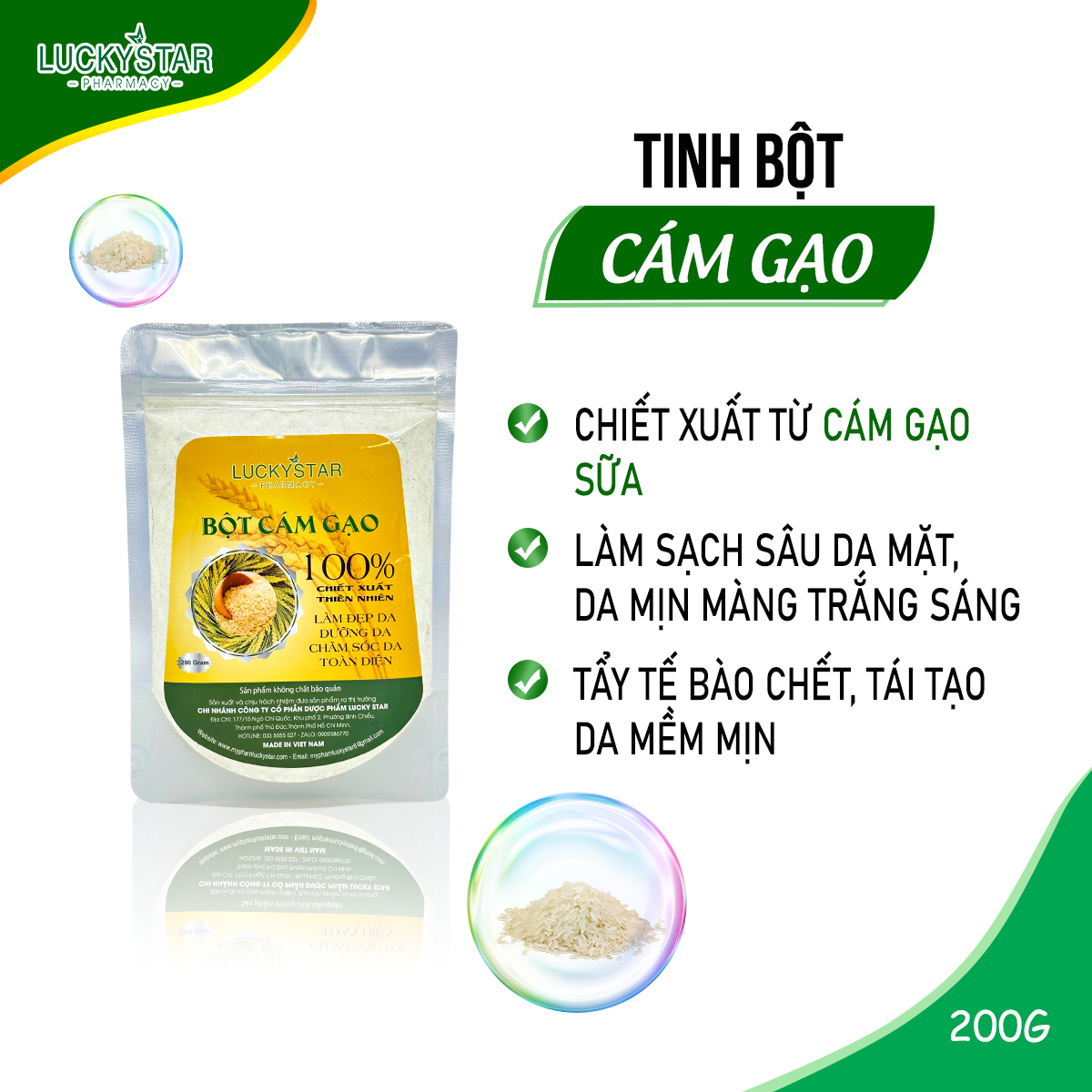 Tinh Bột Đắp Mặt Lucky Star