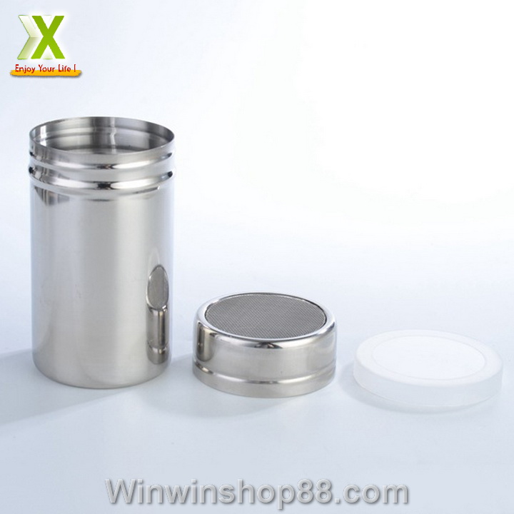 [HCM]Lọ rắc bột ca cao matcha chất liệu inox