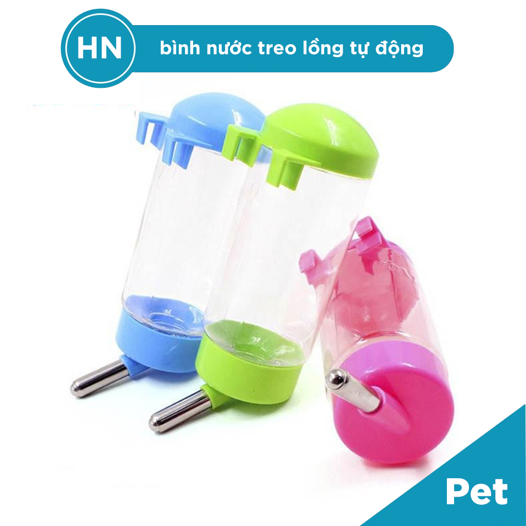 Bình Nước Treo Lồng Tự Động 400ml Cho Thú Cưng Chó Mèo- Phụ Kiện Cho Thú Cưng