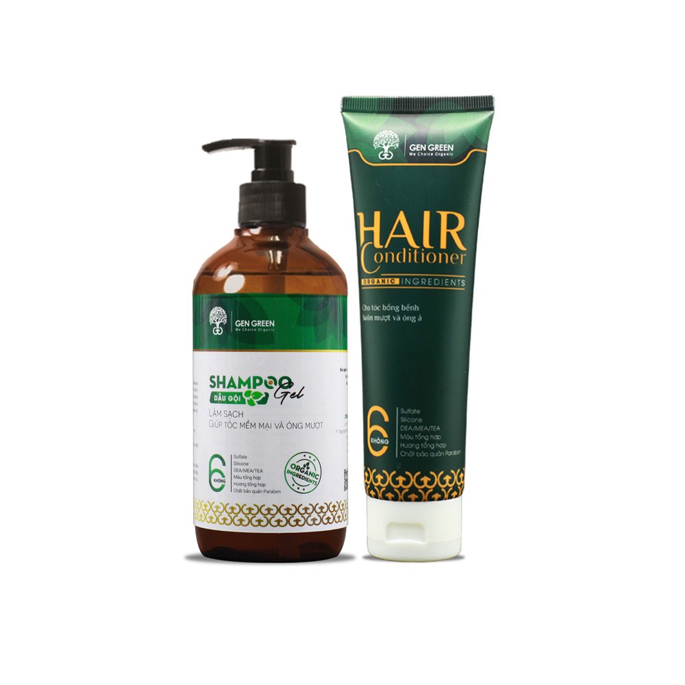 Combo Gội Xả Hữu Cơ GENGREEN
