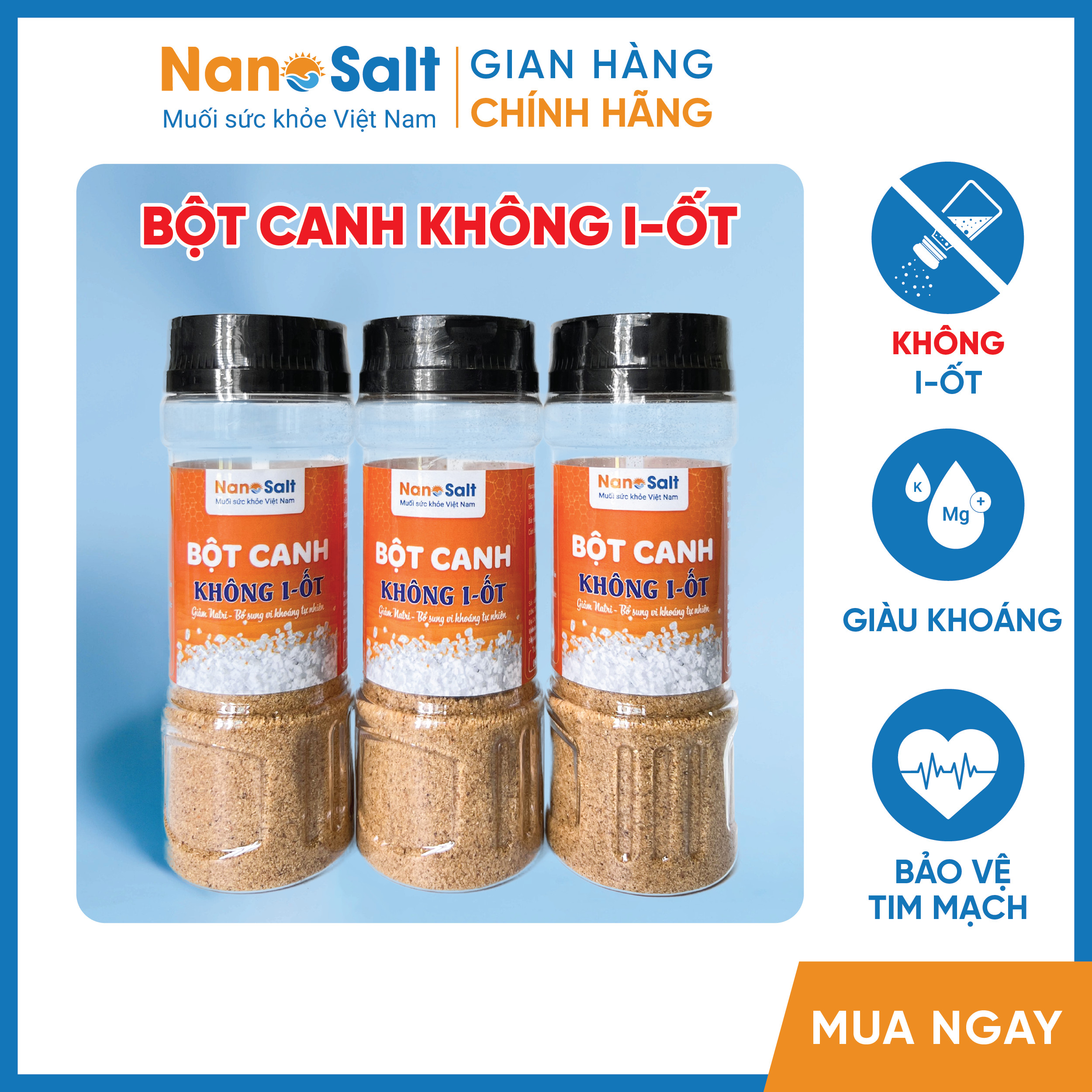 [Tặng Quà] Muối Không I-Ốt cho người ăn kiêng (Túi 380g)