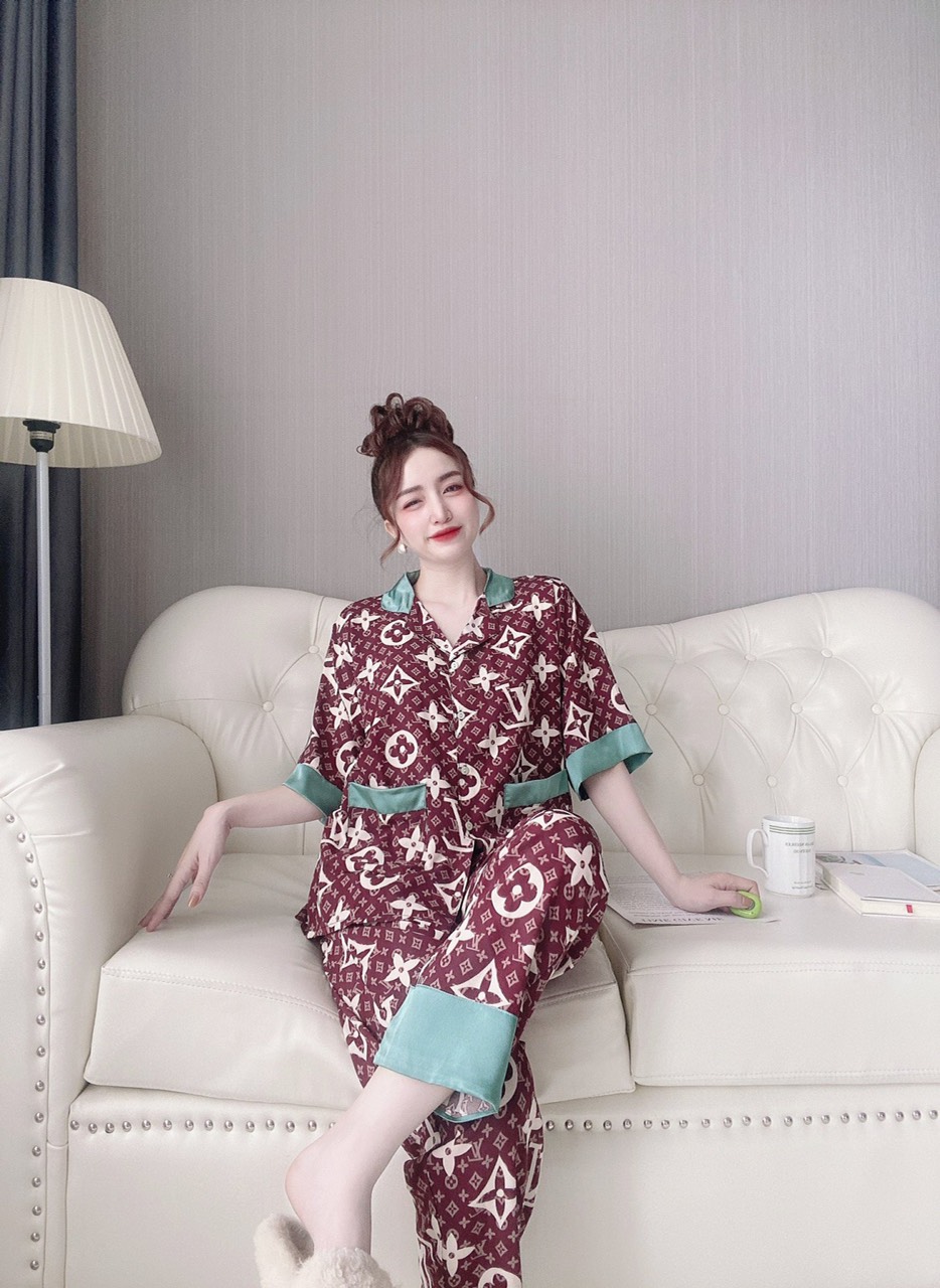 (50-90kg) Đồ Bộ Bigsize Lụa Latin Tiểu Thư Cao Cấp
