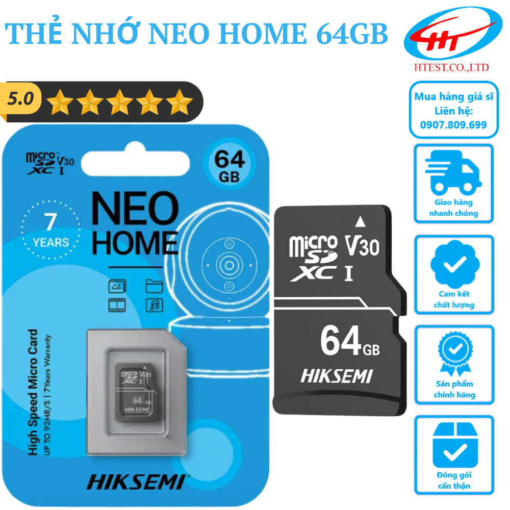 THẺ NHỚ NEO HOME 64GB HIKSEMI – Xanh - Hàng Chính hãng - SP000375