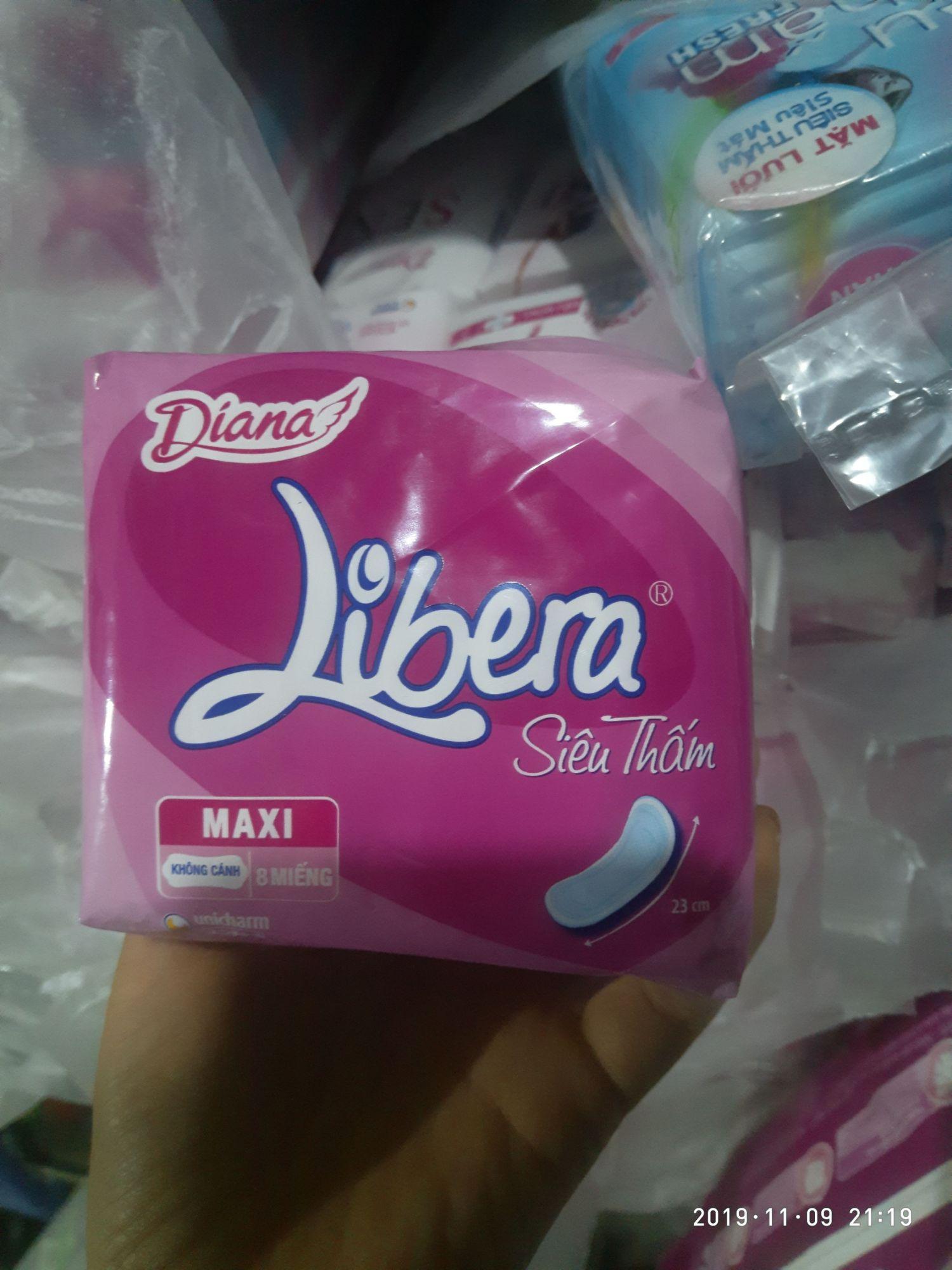 Combo 6 gói bvs Libera dày không cánh